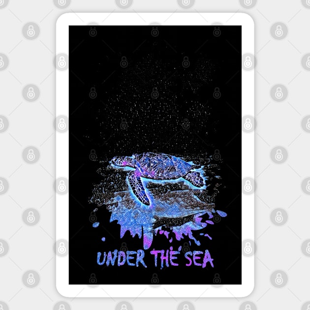 Under the sea - Turtle - 5 Magnet by jc007